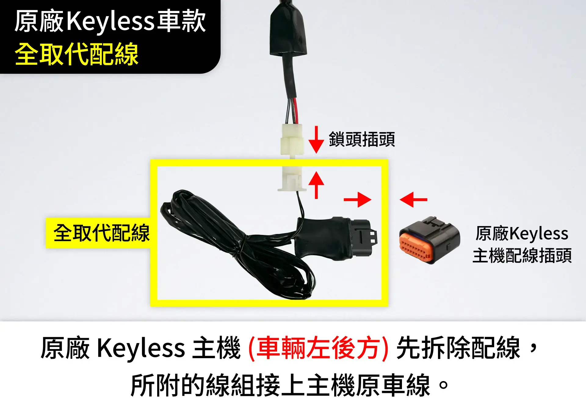 單配件▶Keyless 全取代配線